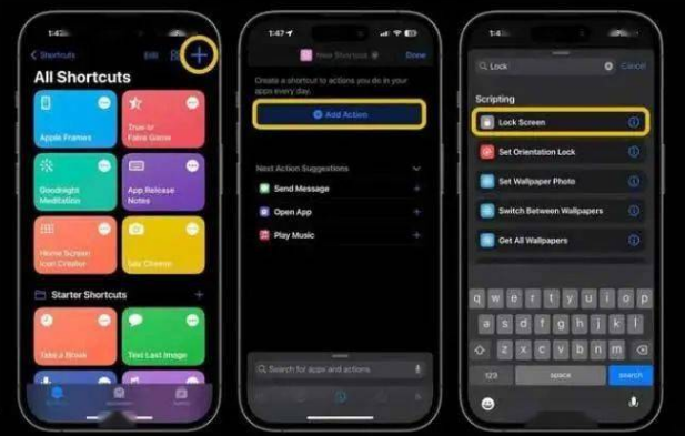 静乐苹果14锁屏维修店分享iPhone14升级iOS16.4后如何创建锁屏快捷方式 
